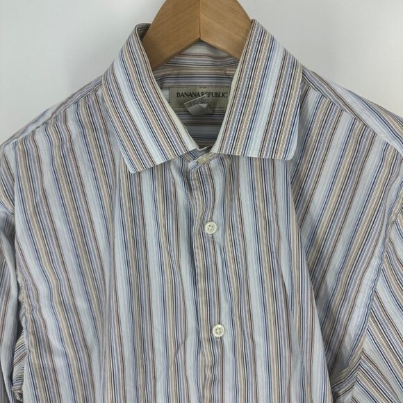 Banana Republic Other - Banana Republic Outlet Mens Striped Button-Down Shirt Medium 15-15.5"
